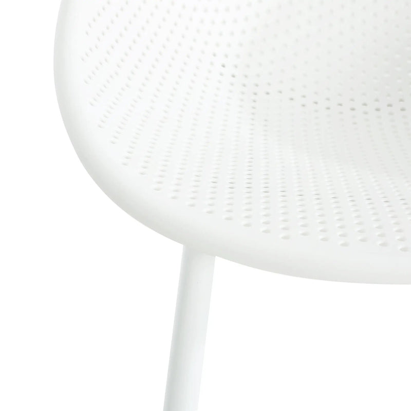 Modern Gable Outdoor Barstool Set of 2 in White by HouseOfZazla