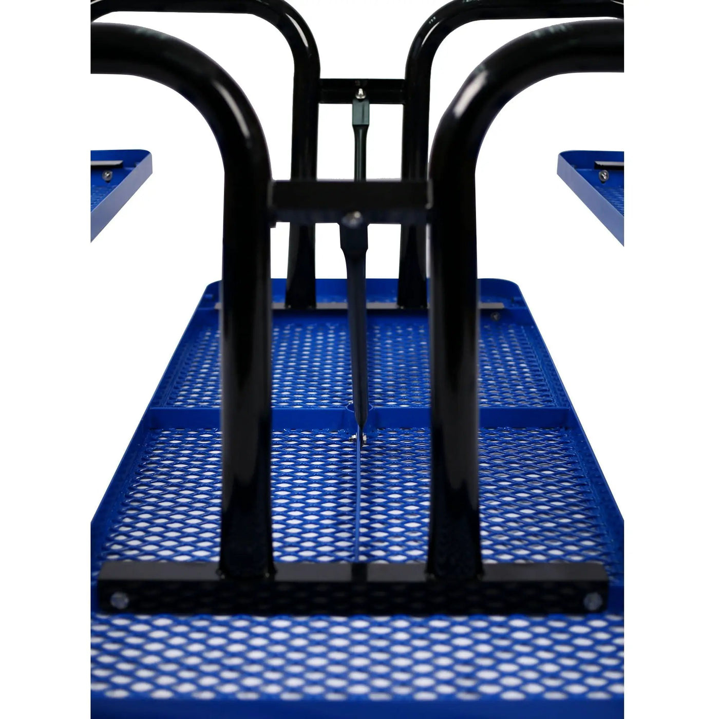 Rectangular Outdoor Steel Picnic Table With Umbrella Pole by Unique Piece Furniture