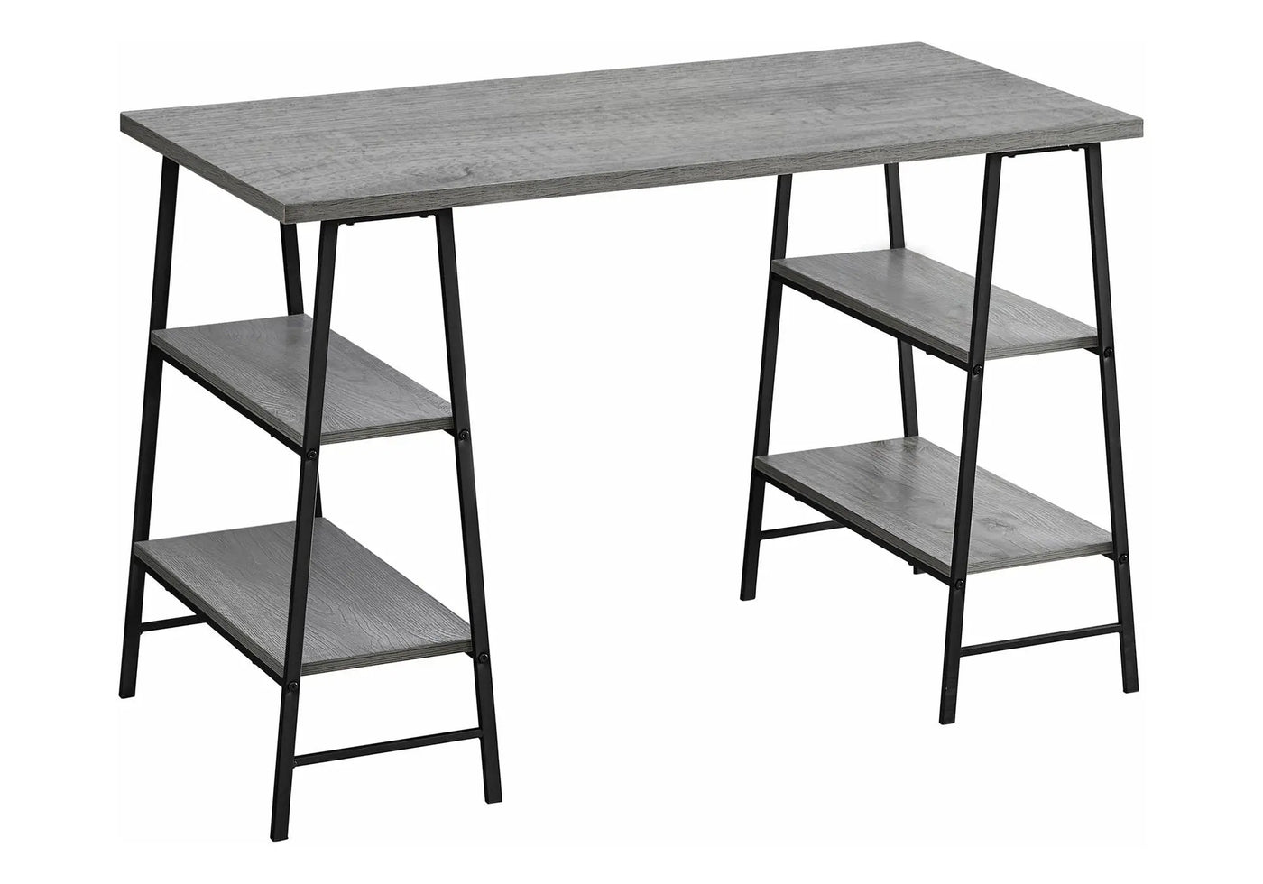 Computer Desk For Home Office, Storage Shelves, Industrial Design by Unique Piece Furniture