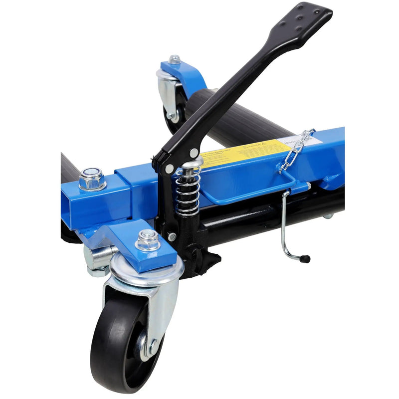 Hydraulic Car Wheel Dolly (Set of 2) With Foot Pedal Lift, 1, 500Lbs Capacity - Black / Blue by HouseOfZazla