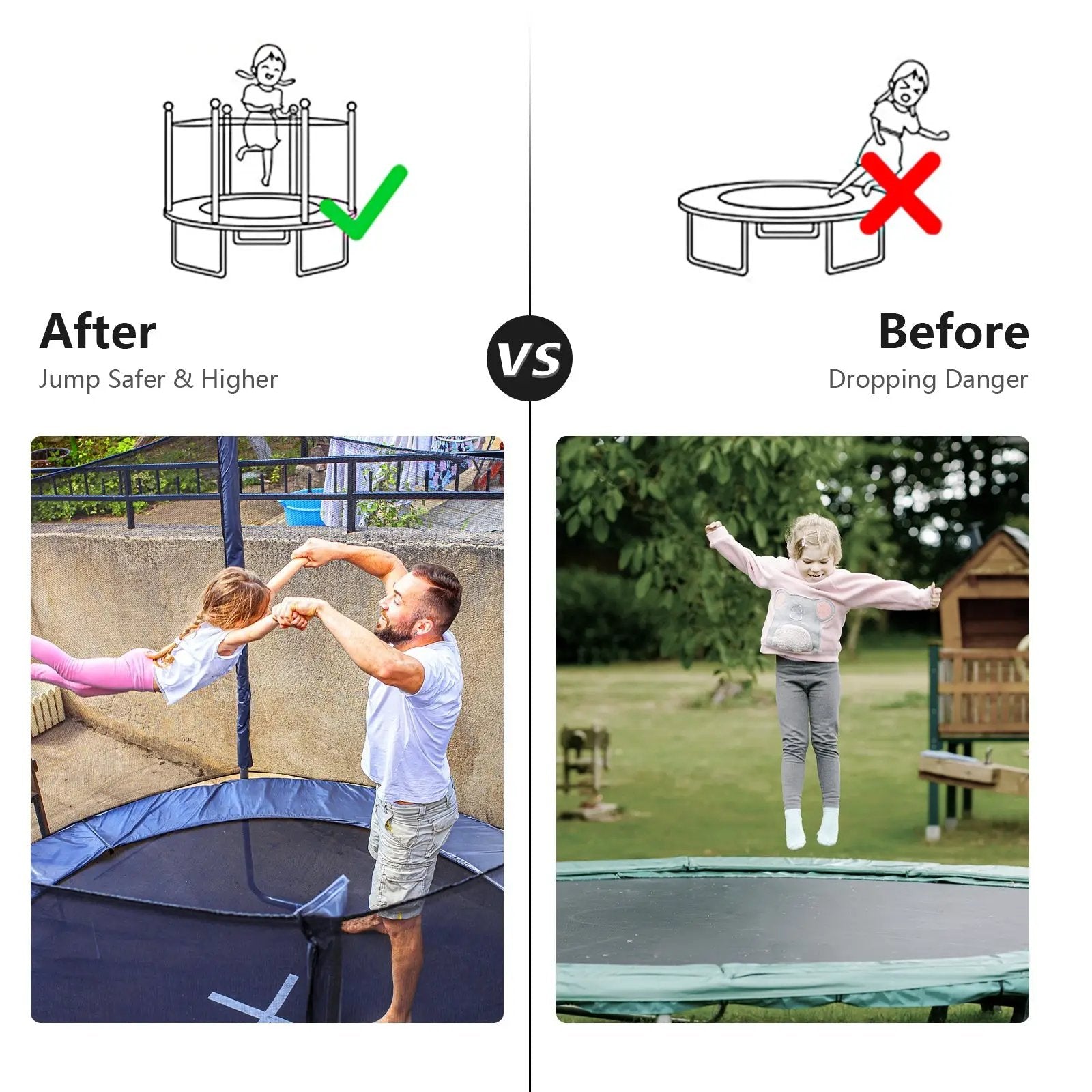 10 Feet Trampoline Safety Replacement Protection Enclosure Net by DirectDeals