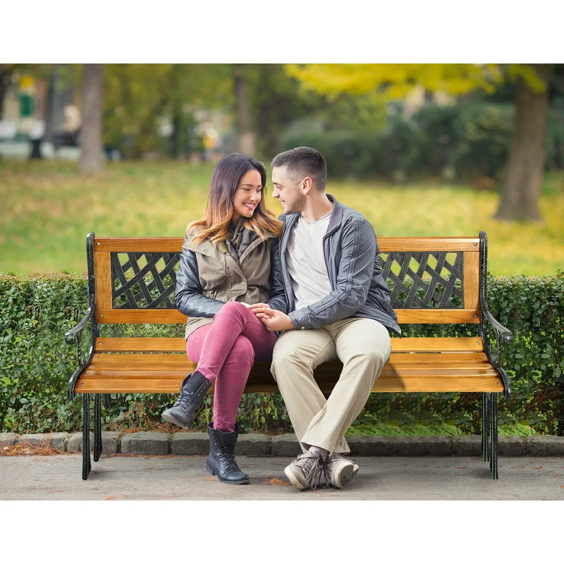 Outdoor Cast Iron Patio Bench by DirectDeals