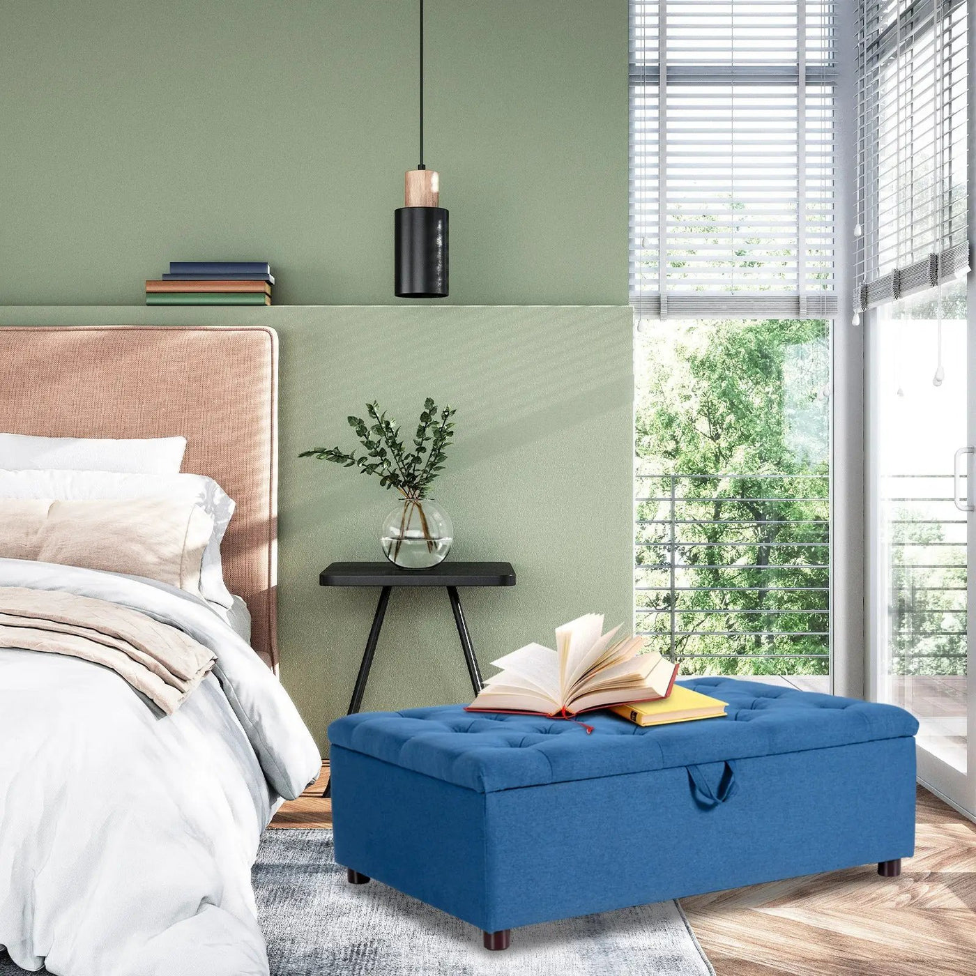 Folding Ottoman Sleeper Bed with Mattress for Guest Bed and Office Nap by DirectDeals