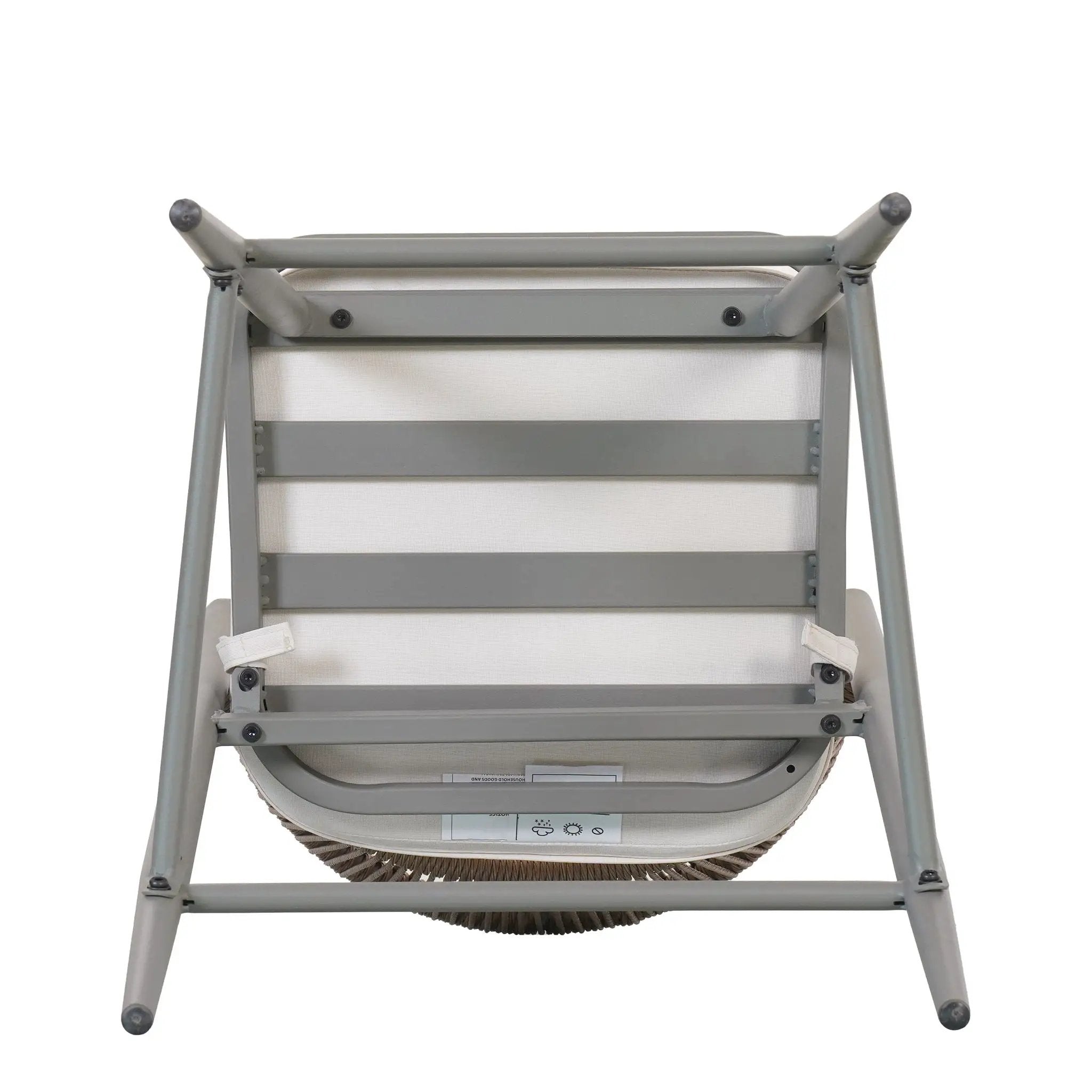 Outdoor Bar Height Metal Frame Counter Stools with Scallop-Shaped Backrest & Water-Resistant Cushions by HouseOfZazla