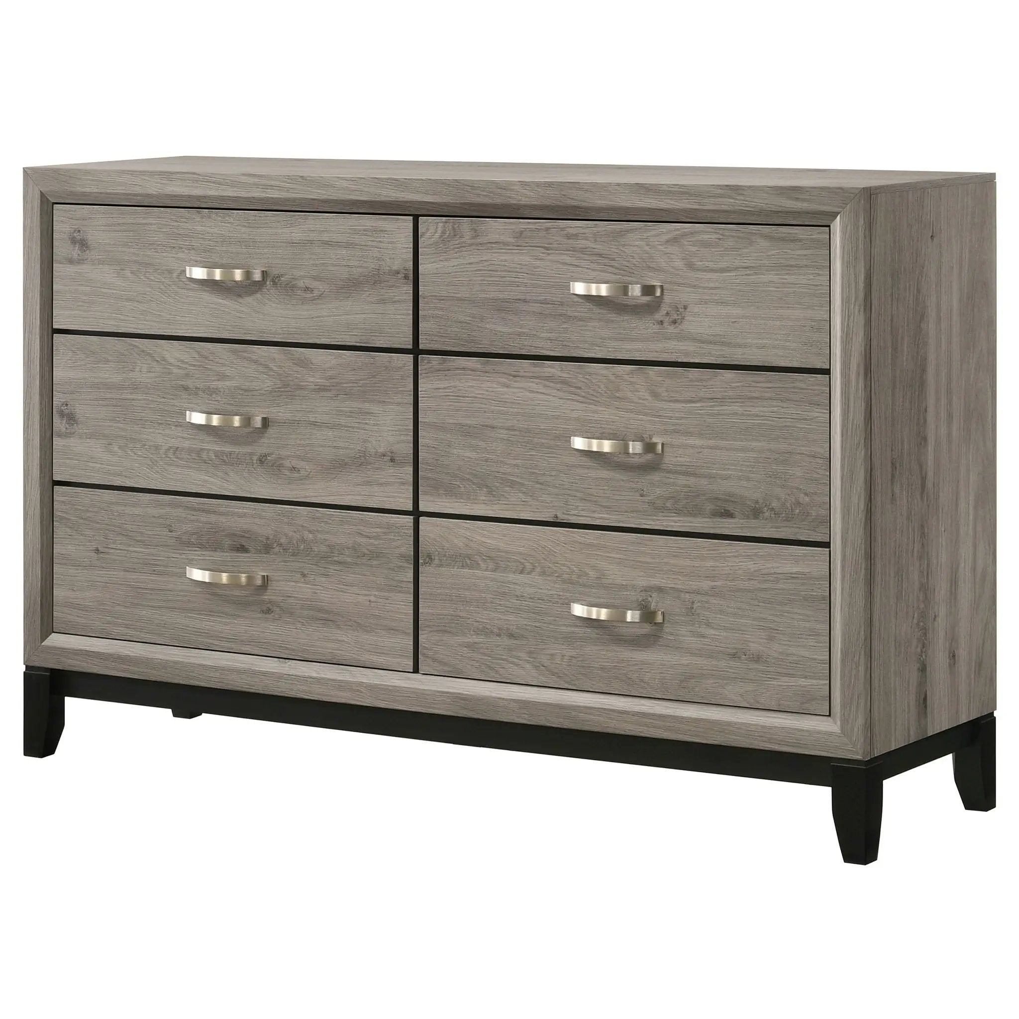 Watson 6-drawer Bedroom Dresser Cabinet Light Taupe by Unique Piece Furniture