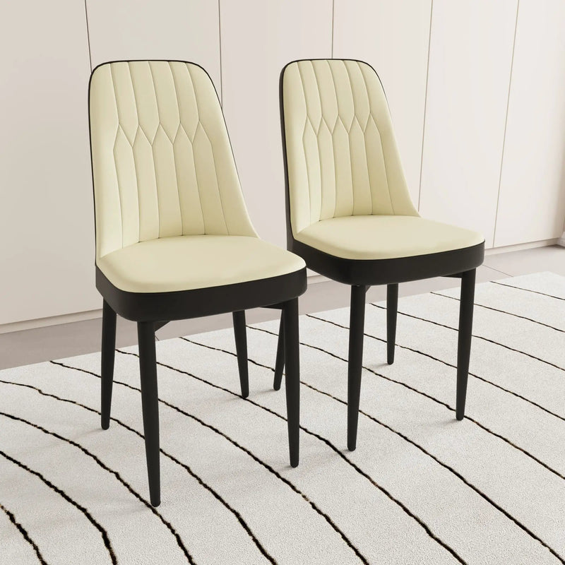 Modern Dining Chair With Cushions And Metal Legs by Unique Piece Furniture