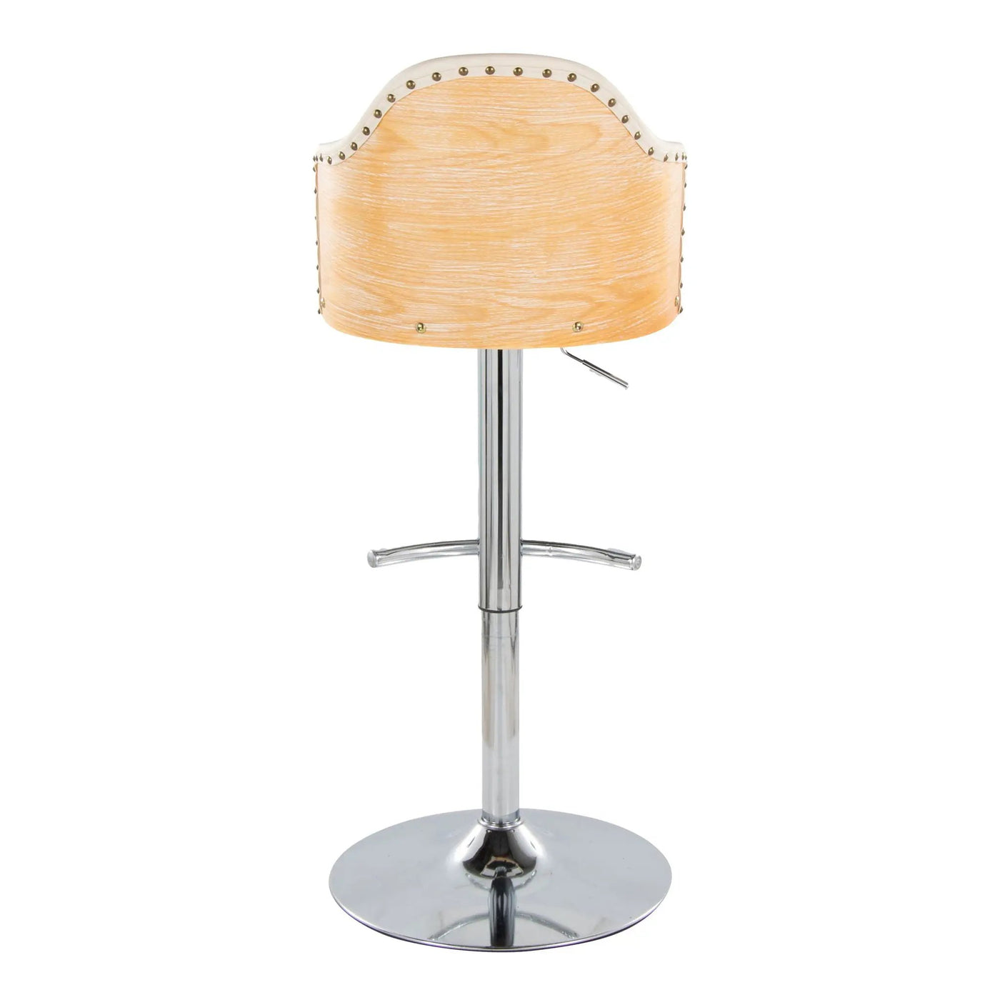 Ahoy - Contemporary Adjustable Barstool, Swivel With Rounded T Footrest (Set of 2) by HouseOfZazla
