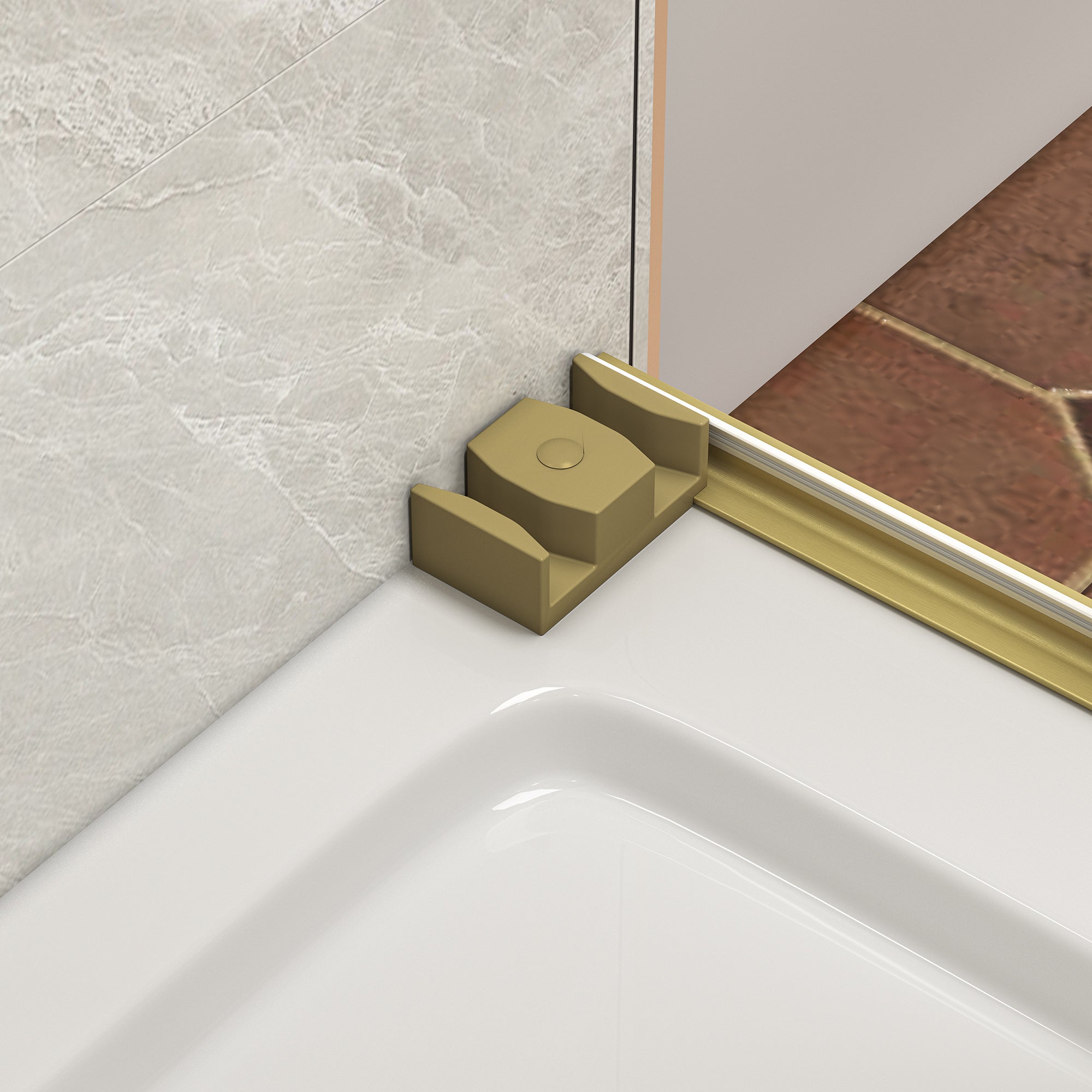 55"-60" W x 76" H Brushed Frameless Shower Door by HouseOfZazla