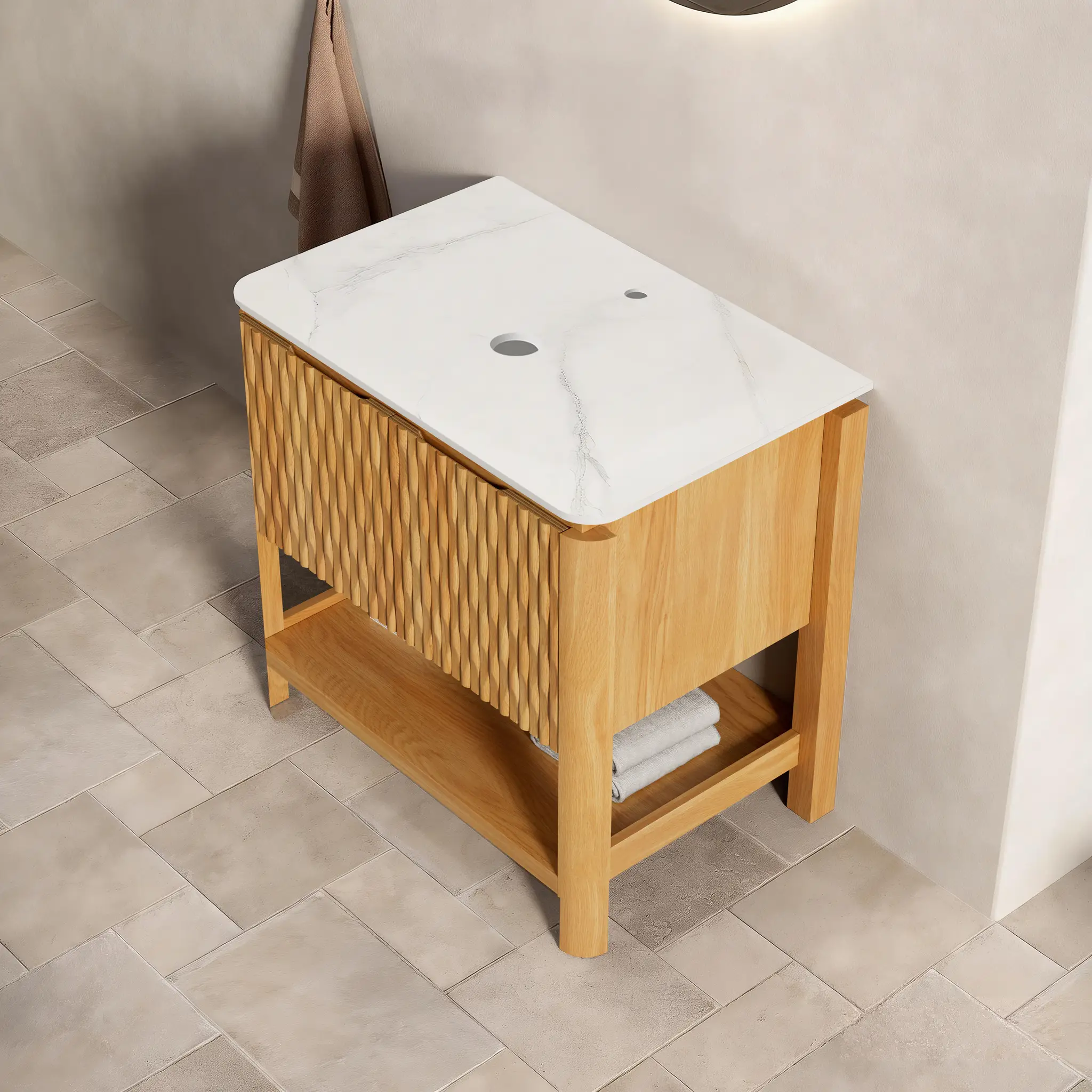Sharma 30'' Freestanding Cabinet with 2 Doors & Open Shelf by HouseOfZazla