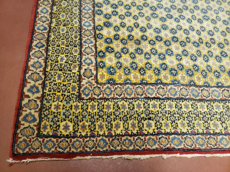 5x7 Authentic Handmade Rug Star Of David Wool Rug Green Rug Gold Rug 4x6 Rug by Jewel Rugs