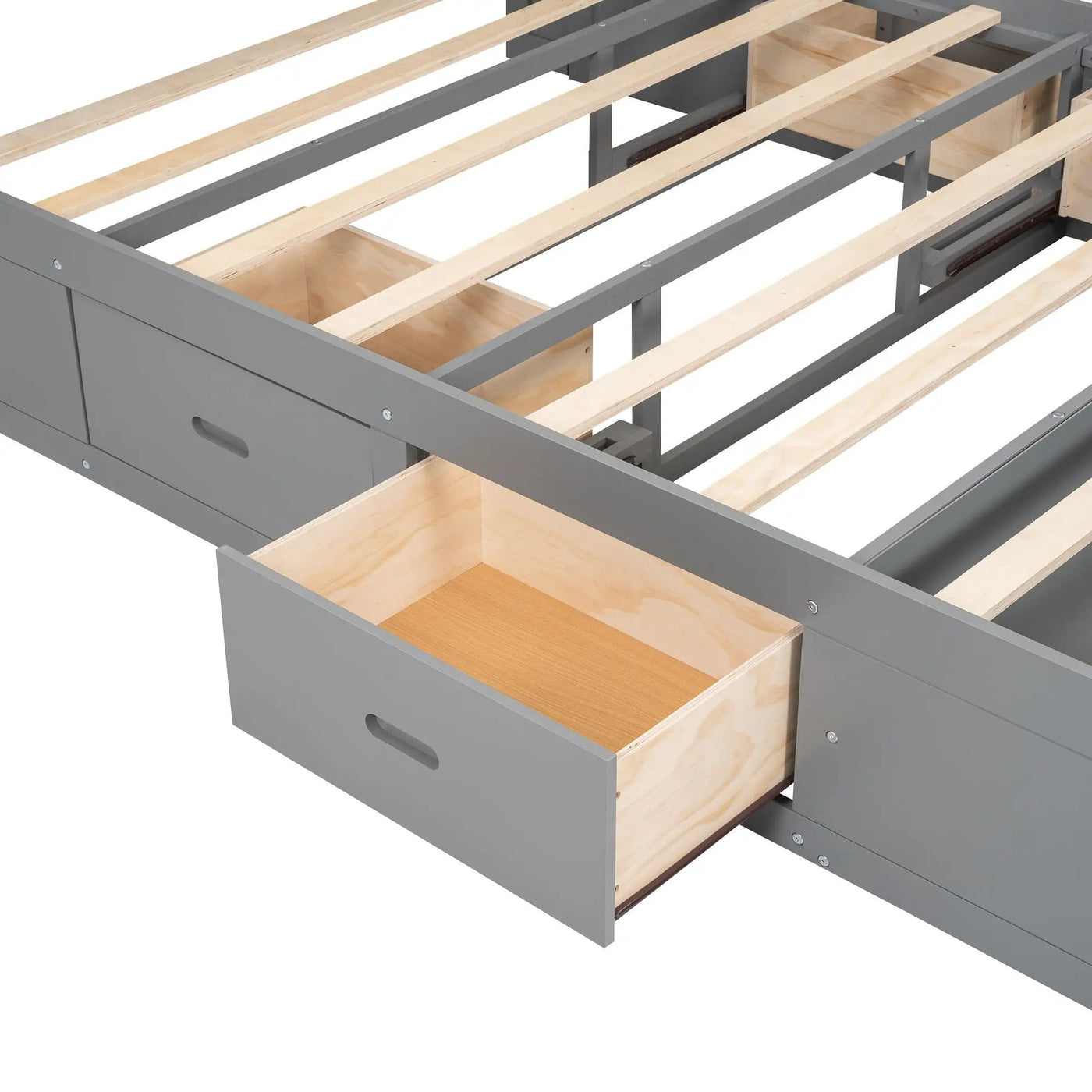 Platform Bed With Storage Headboard, Shoe Rack And 4 Drawers by HouseOfZazla