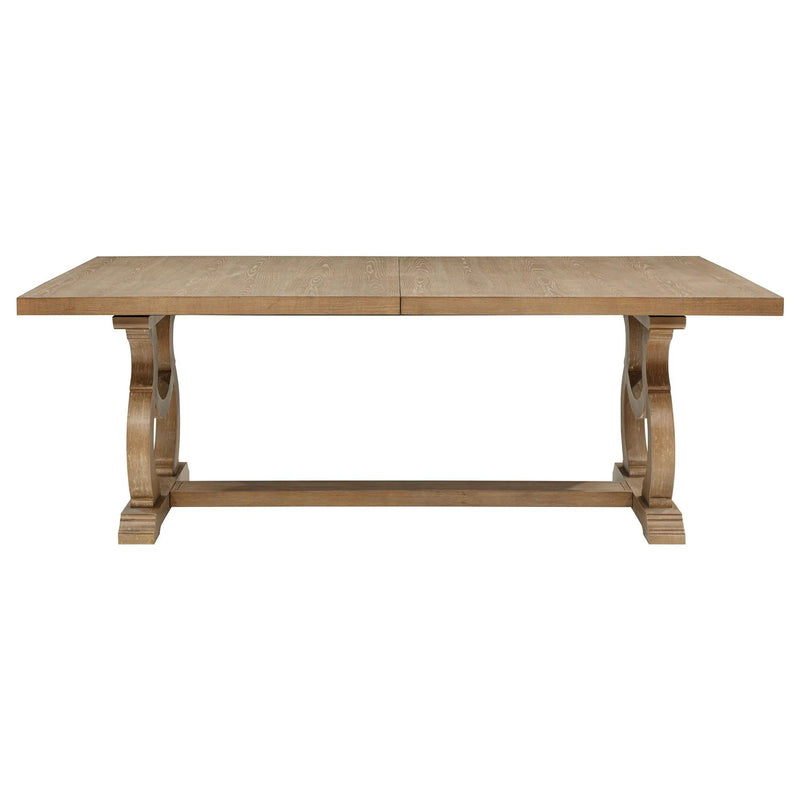 Brockway 104-inch Extension Leaf Dining Table Barley Brown by Unique Piece Furniture
