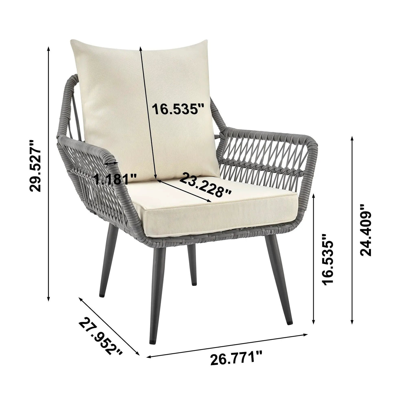 Portofino - 4 Piece Outdoor Conversation Set by HouseOfZazla