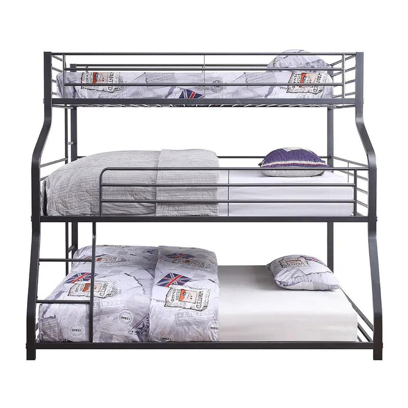 Caius II - Twin Over Full/Queen Bunk Bed - Gunmetal by Unique Piece Furniture