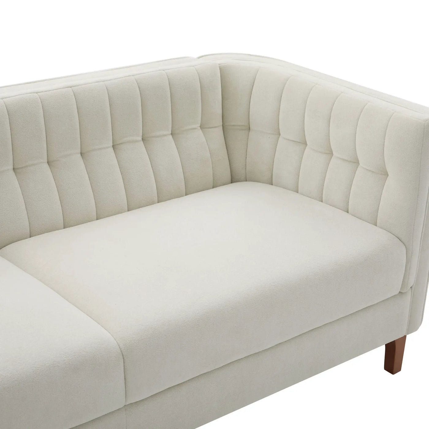 Modern 3 Seater Sofa Upholstered Couch with Curved Armrests by HouseOfZazla