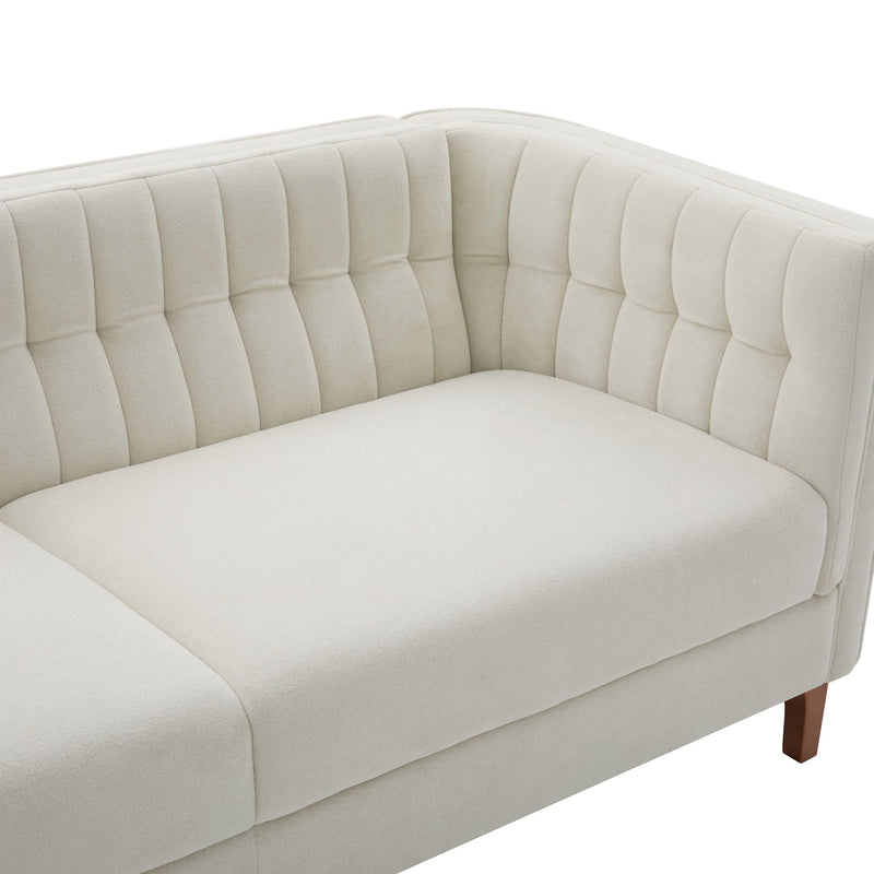 Modern 3 Seater Sofa Upholstered Couch with Curved Armrests by HouseOfZazla
