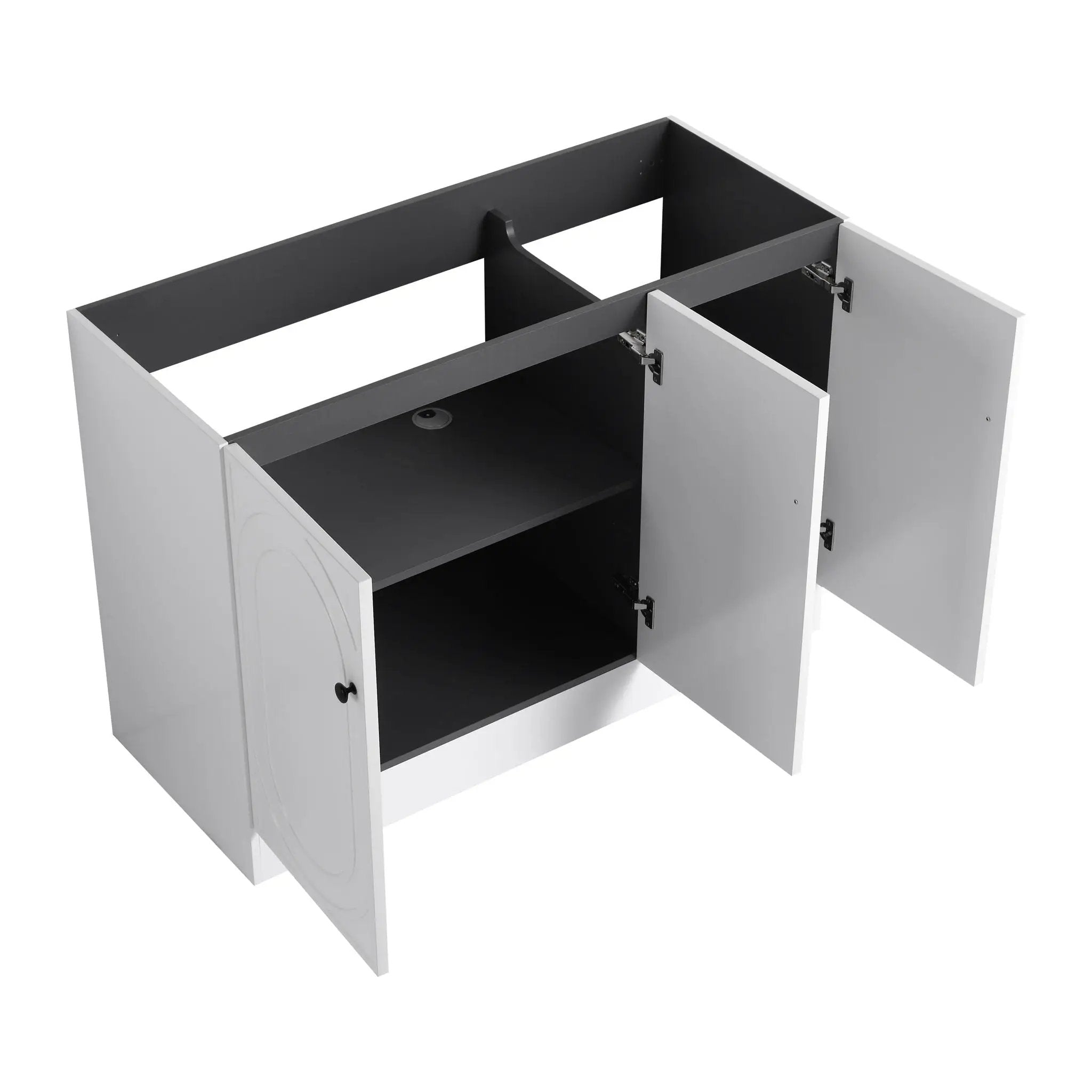 Contemporary Freestanding Bathroom Vanity With Resin Sink & Soft-Close Cabinet Doors by HouseOfZazla