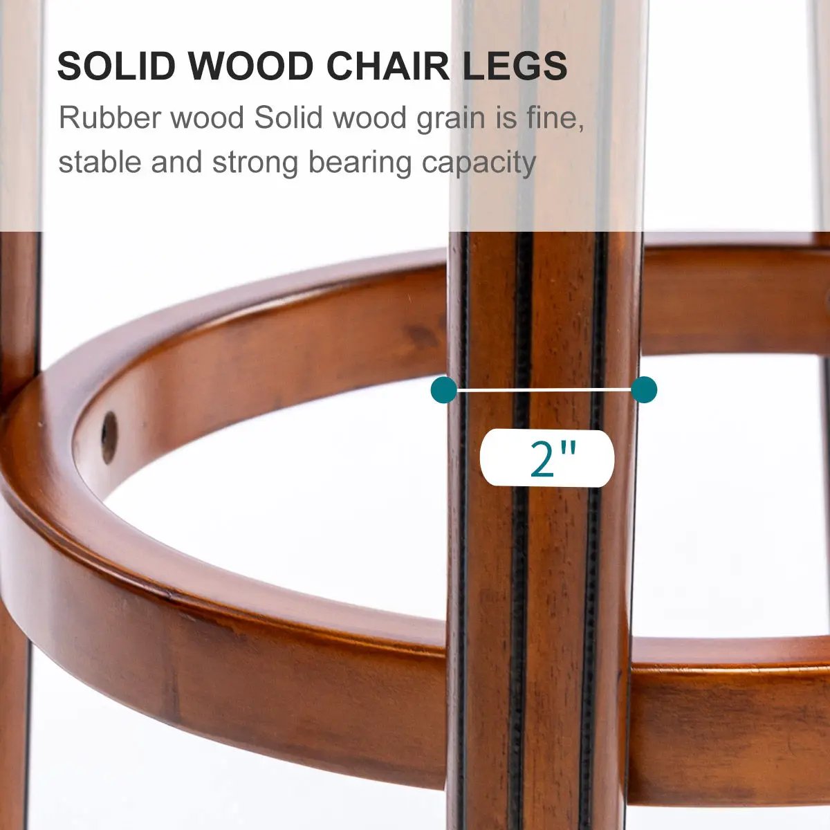 Swivel Cow Top Wooden Bar Stool, 360 Degree Swivel Bar Height Chair With Backs For Home Kitchen Counter by HouseOfZazla
