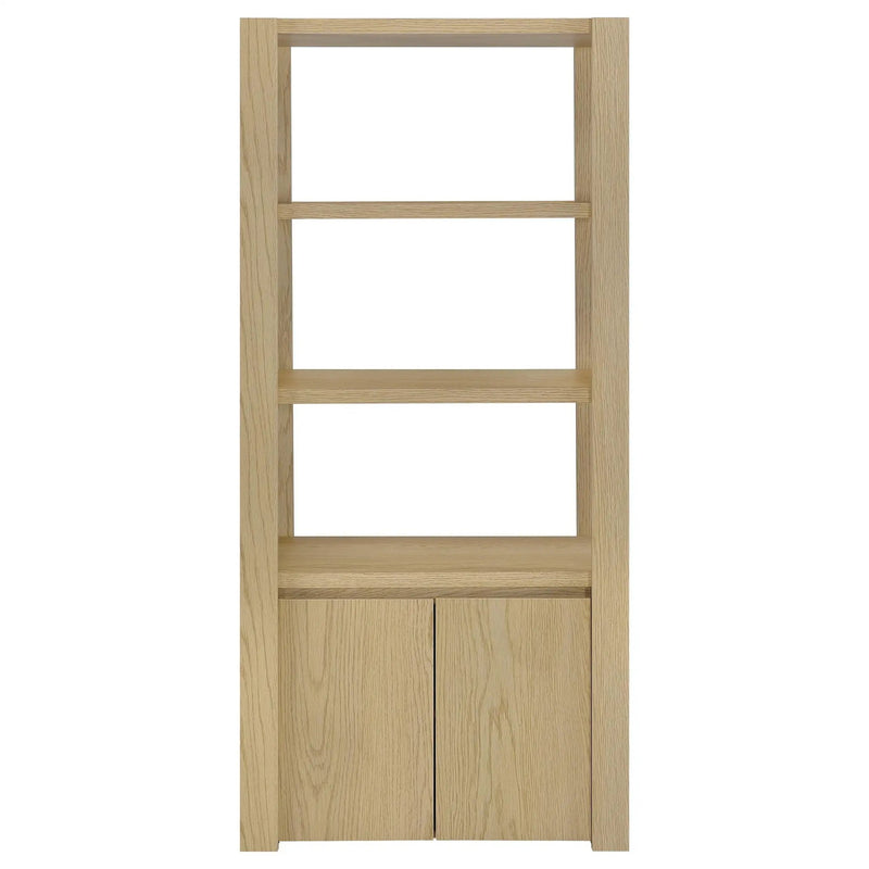 Laurelton 3-shelf Media Tower Tall Pier Cabinet Light Oak by Unique Piece Furniture