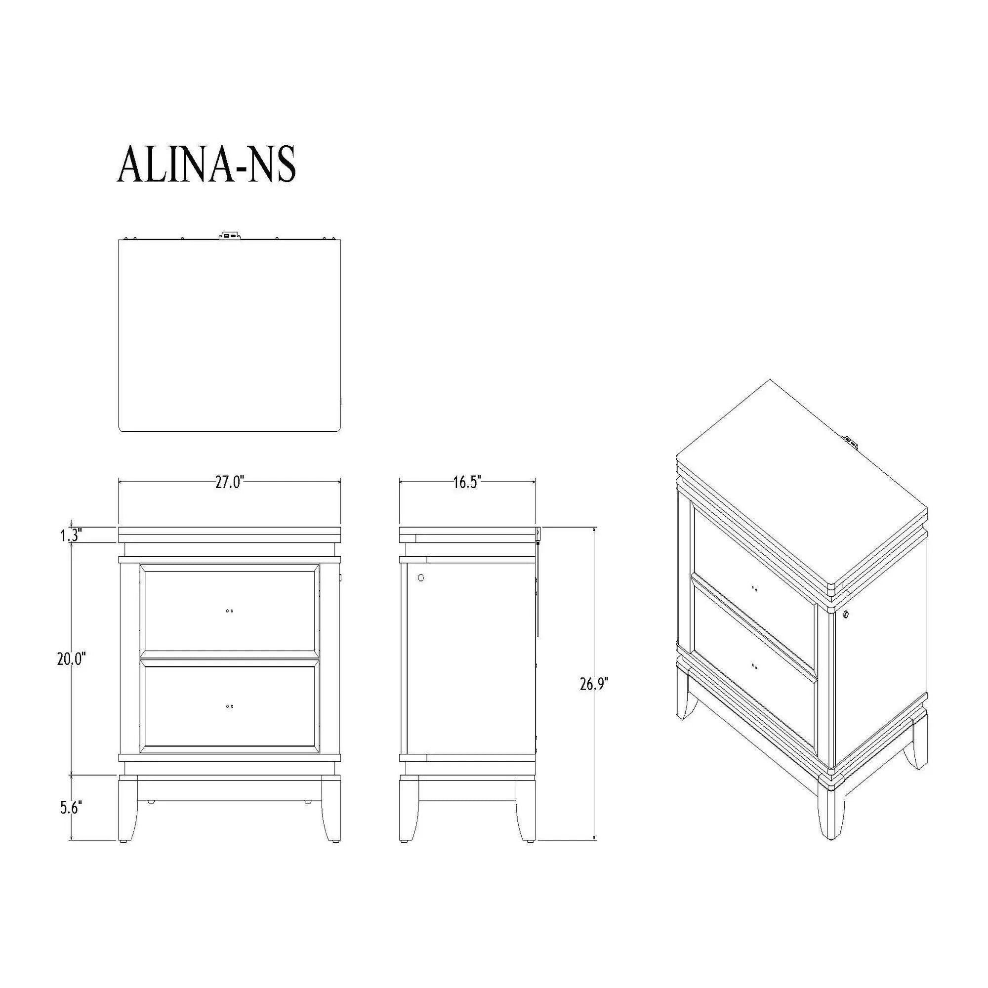 Adalid - Chest With LED Lighting - White by Unique Piece Furniture