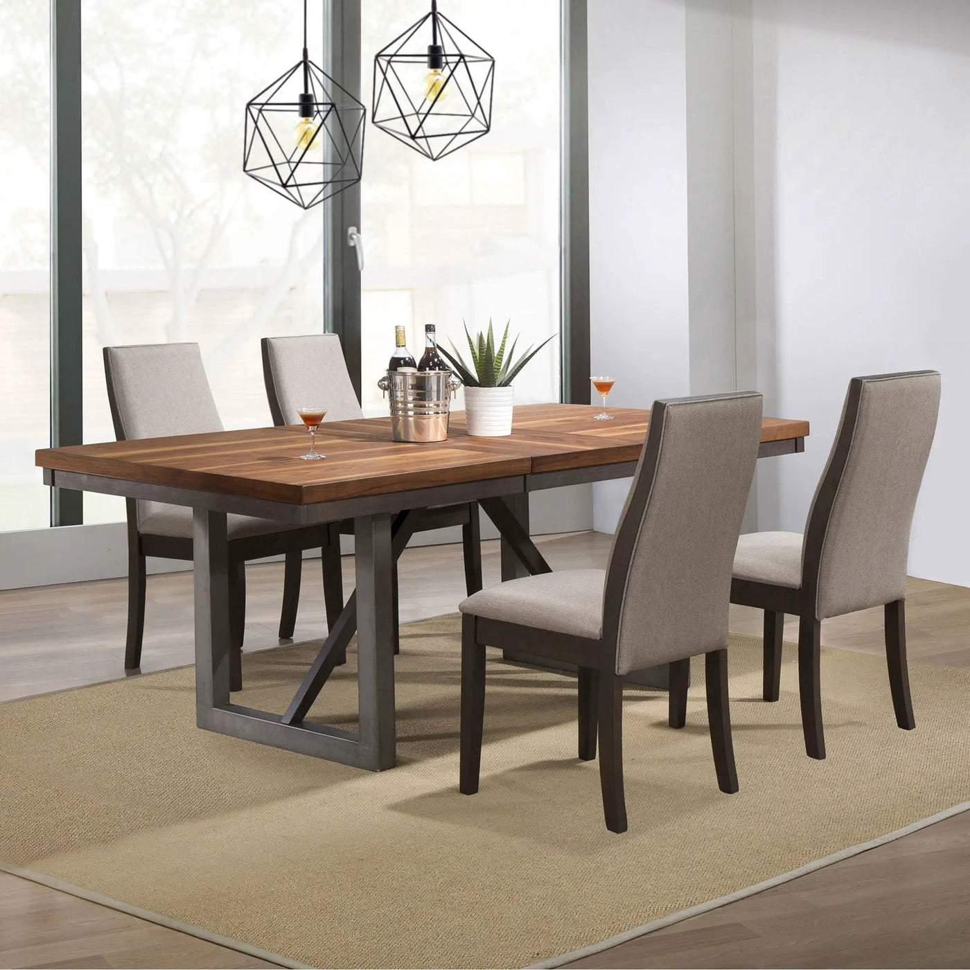 Holloway - Dining Set With Extension Leaf by HouseOfZazla