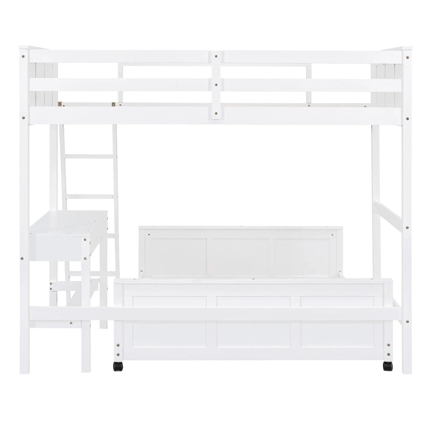 Full Over Full Bunk Bed With Desk by Unique Piece Furniture