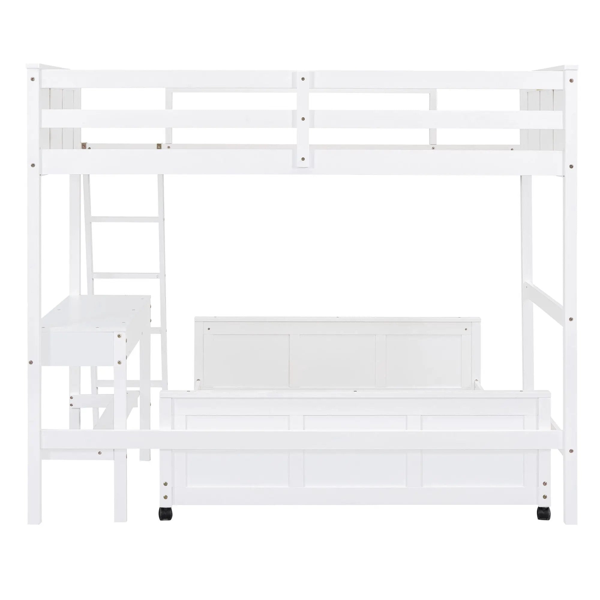 Full Over Full Bunk Bed With Desk by Unique Piece Furniture
