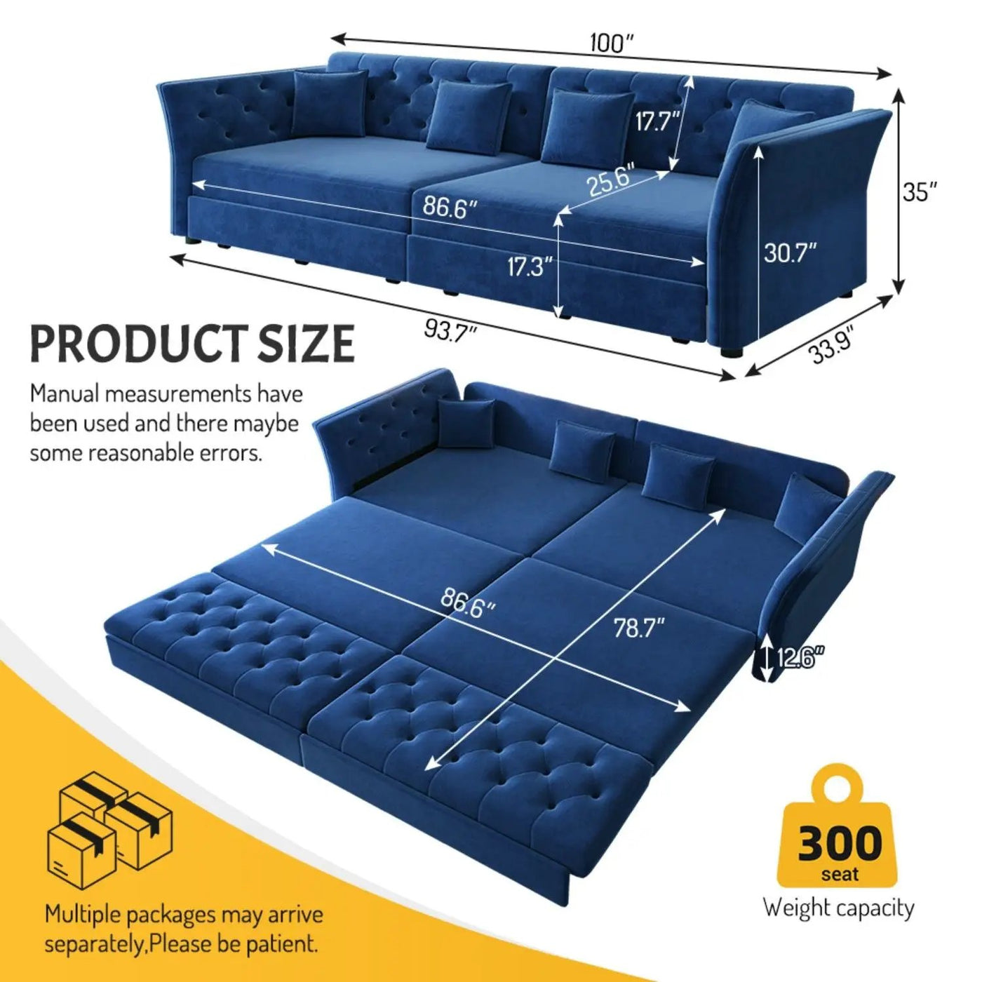 Oversize Pull Out Sofa Bed For Living Room by HouseOfZazla