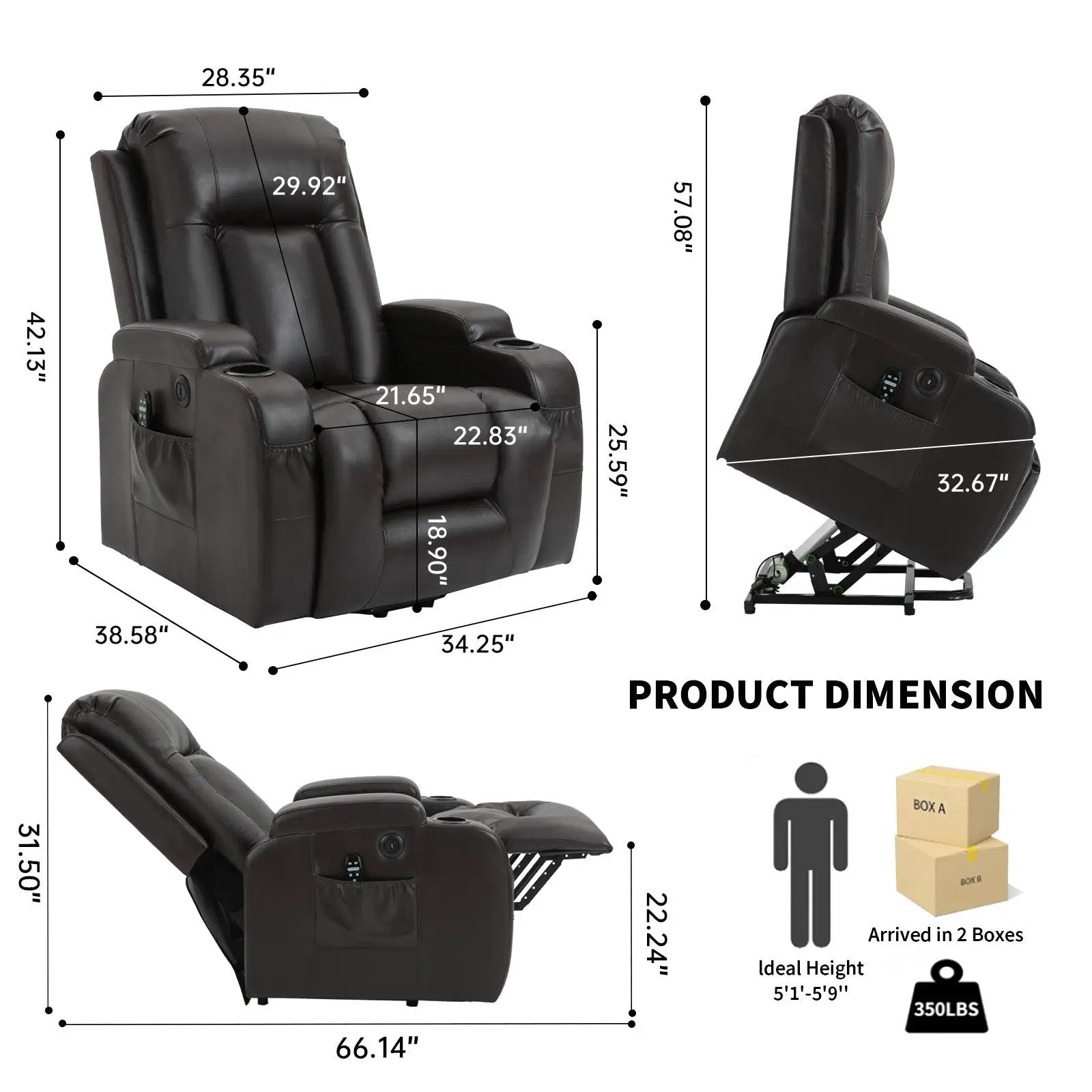 ComfortMax Infinite Position Power Lift Recliner Chair by HouseOfZazla