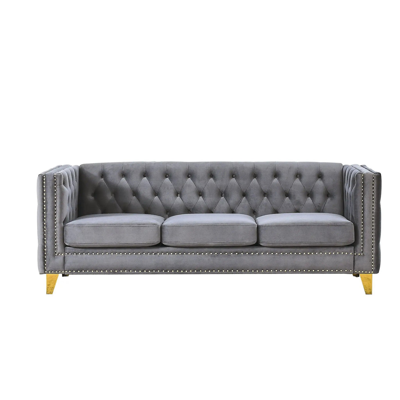 Upholstered Couch Sofa With Button Tufting For Living Room by HouseOfZazla