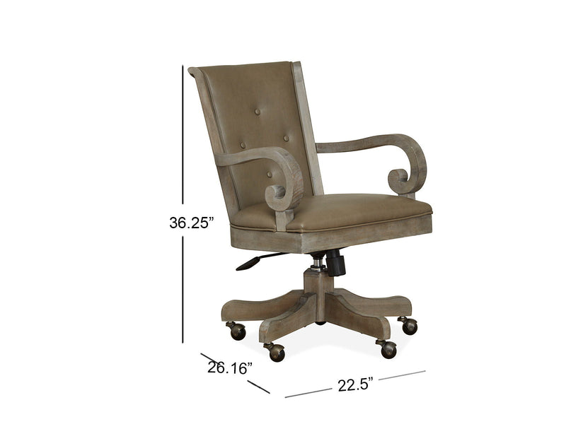 Tinley Park - Fully Upholstered Swivel Chair - Dove Tail Gray, photo 4 of 7