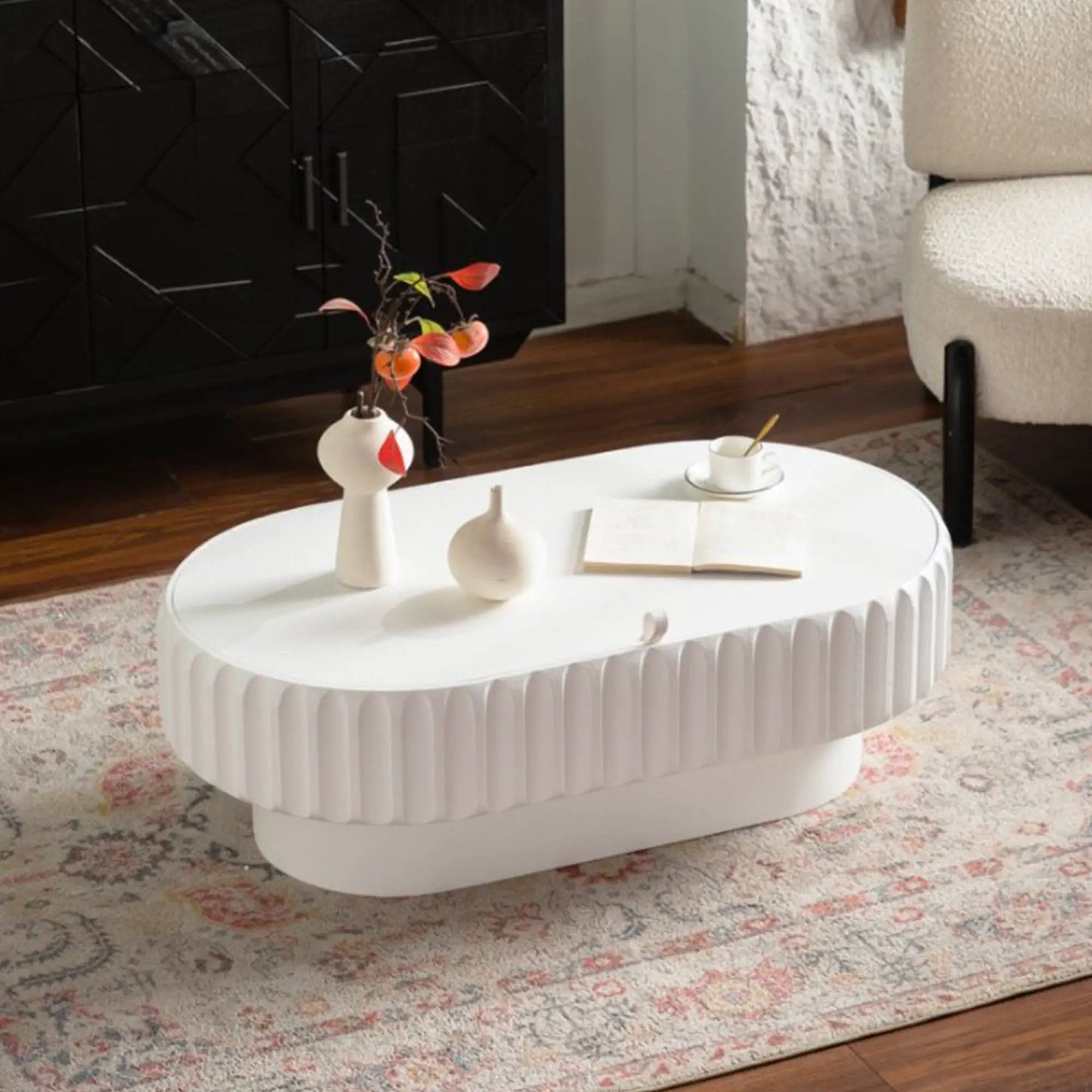 Fluted Storage Table with Lift-Off Lid by HouseOfZazla
