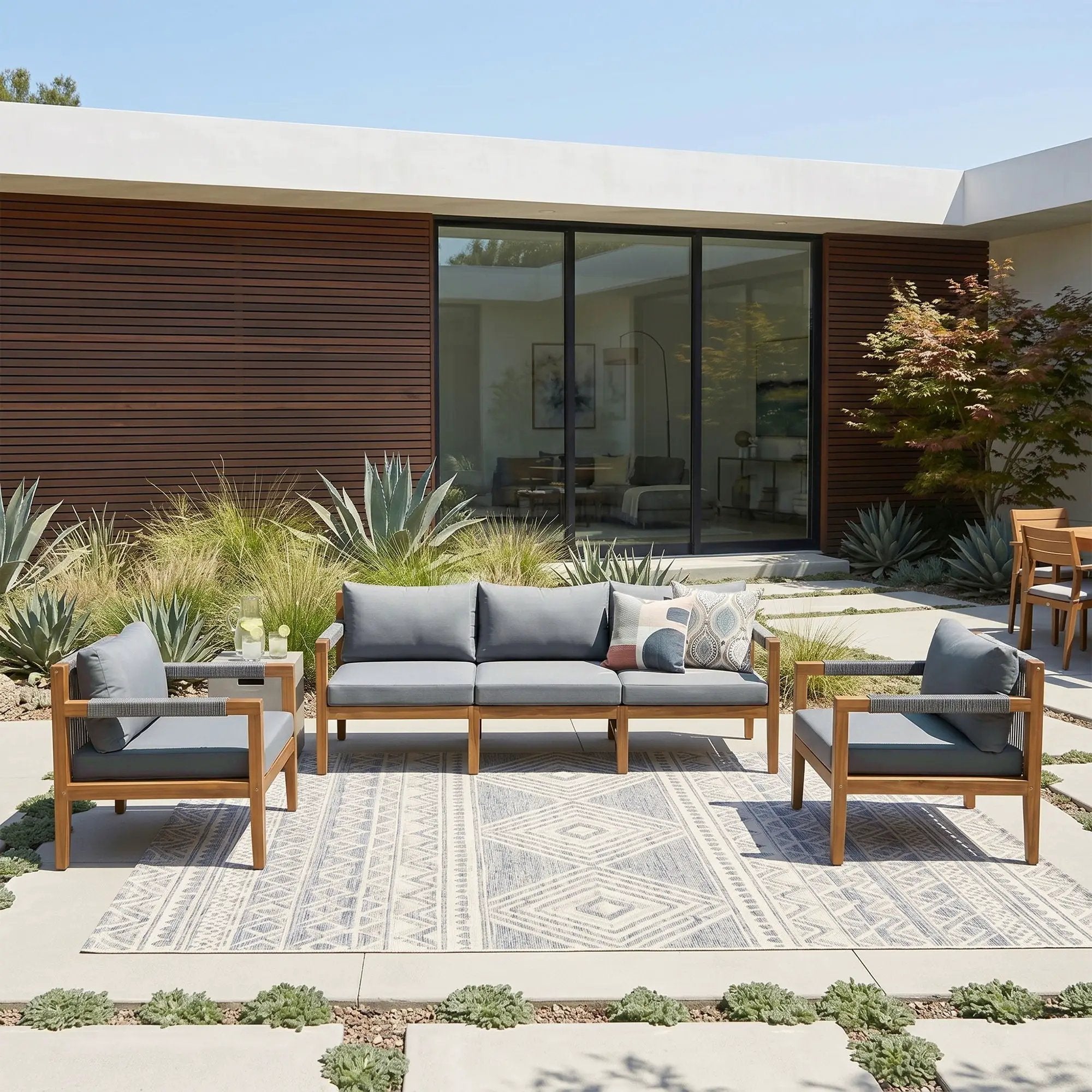 3 Piece Outdoor Sectional Sofa Set by HouseOfZazla