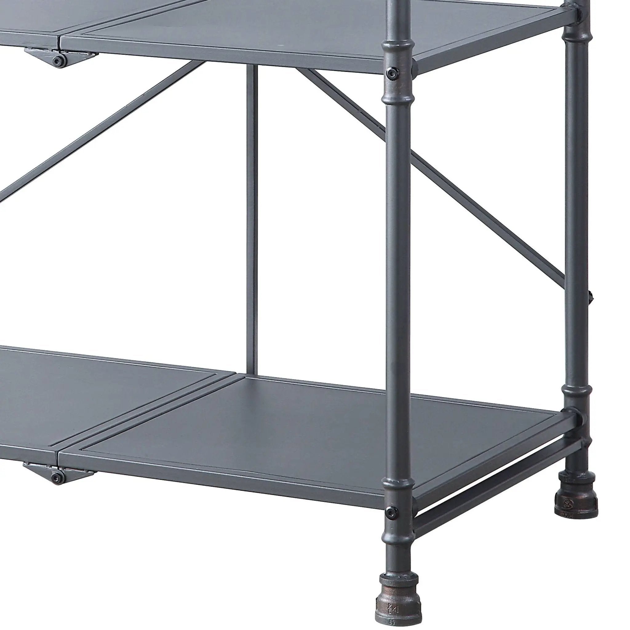 Cordelia - Hand-Brushed Console Table - Black / Bronze by HouseOfZazla