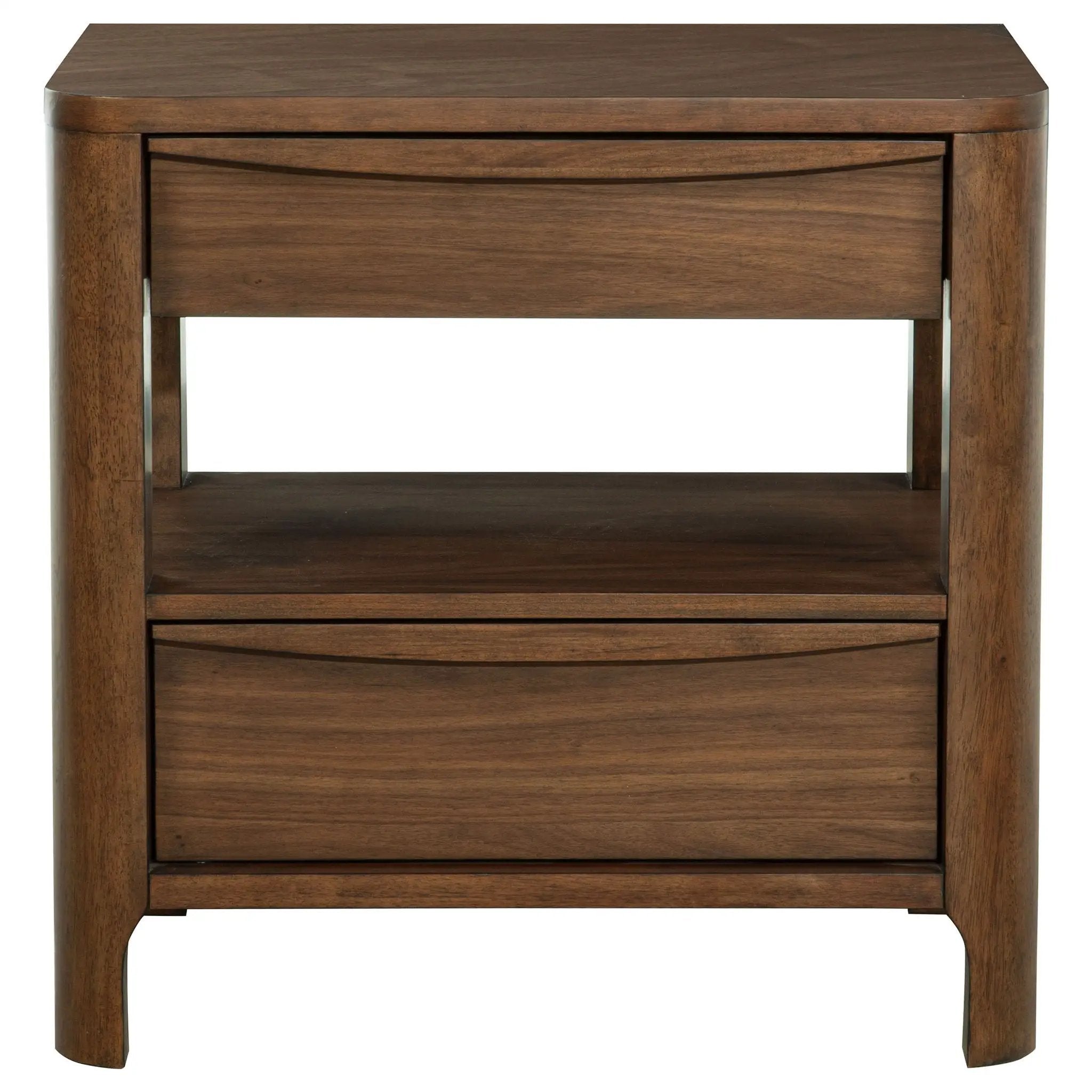 Maderia 2-drawer Nightstand Bedside Table Walnut by Unique Piece Furniture