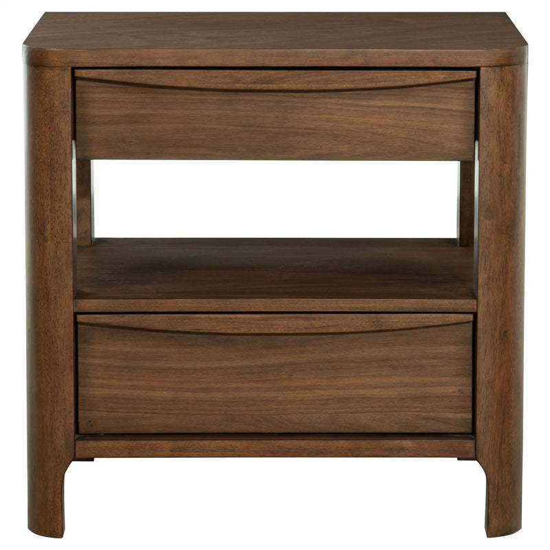 Maderia 2-drawer Nightstand Bedside Table Walnut by Unique Piece Furniture