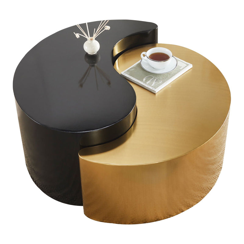 Ying Yang - Coffee Table - Gold / Black by HouseOfZazla