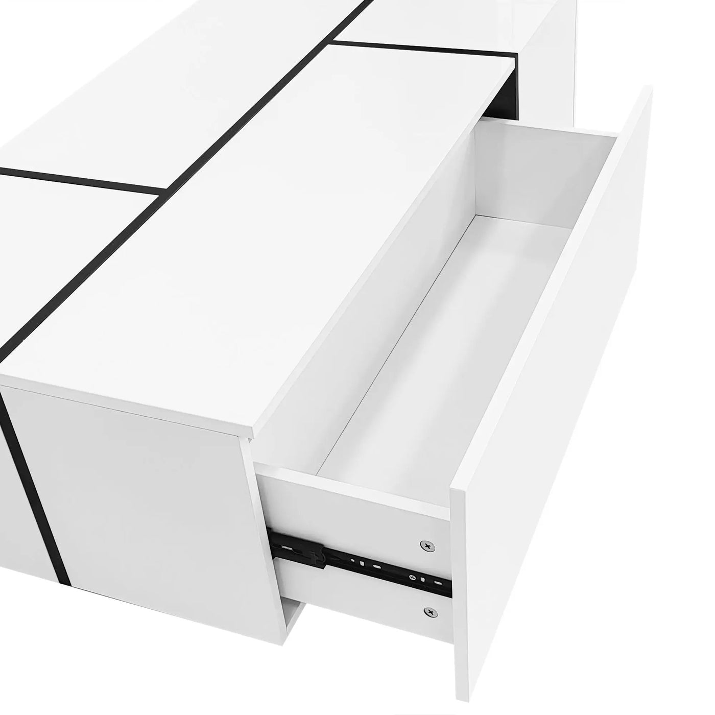 Extendable Coffee Table With 2 Hidden Storage Space And 2 Drawers For Living Room by HouseOfZazla