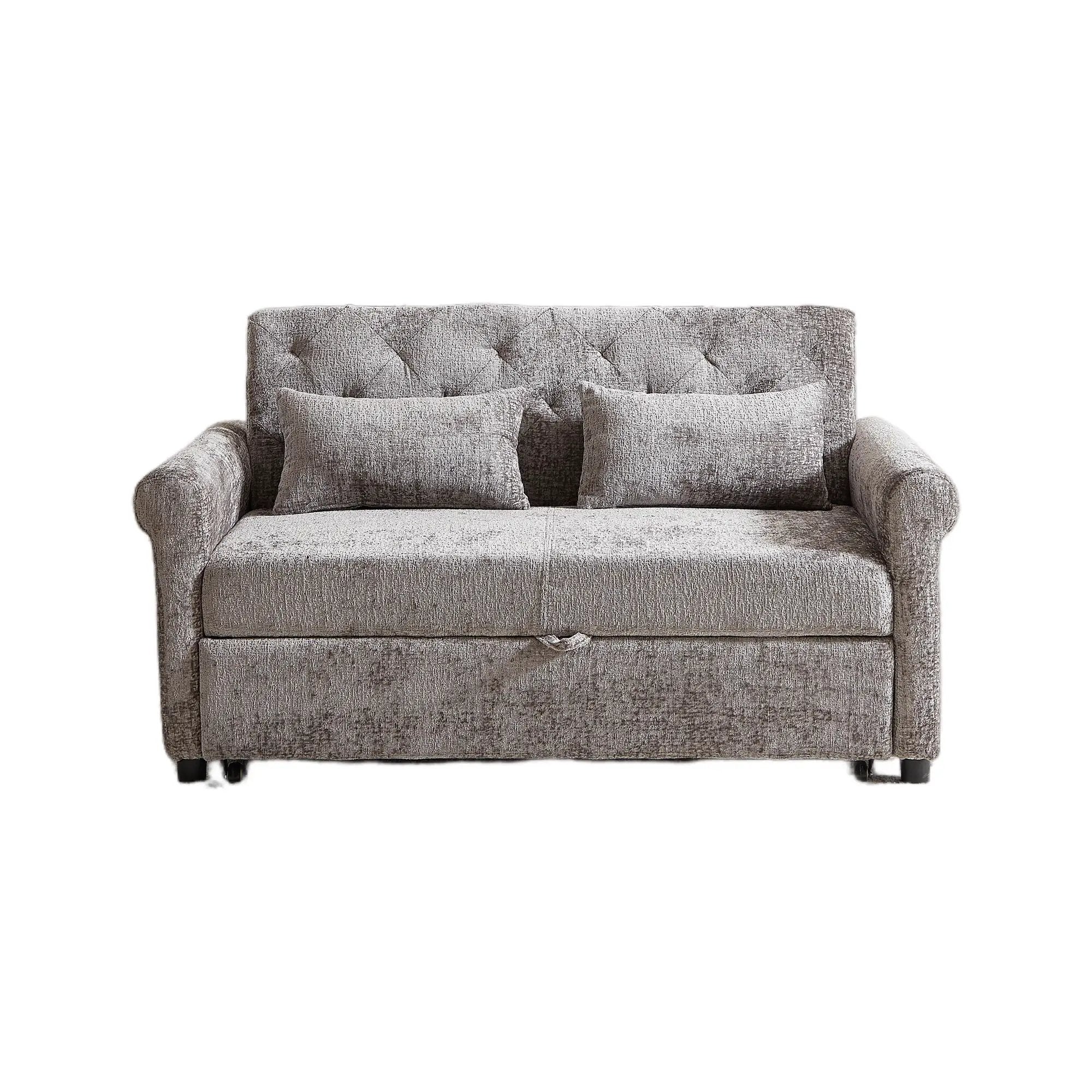 Loveseat Sofa Bed, Pull - Out Couch Sleeper & 2 Pillows by Unique Piece Furniture