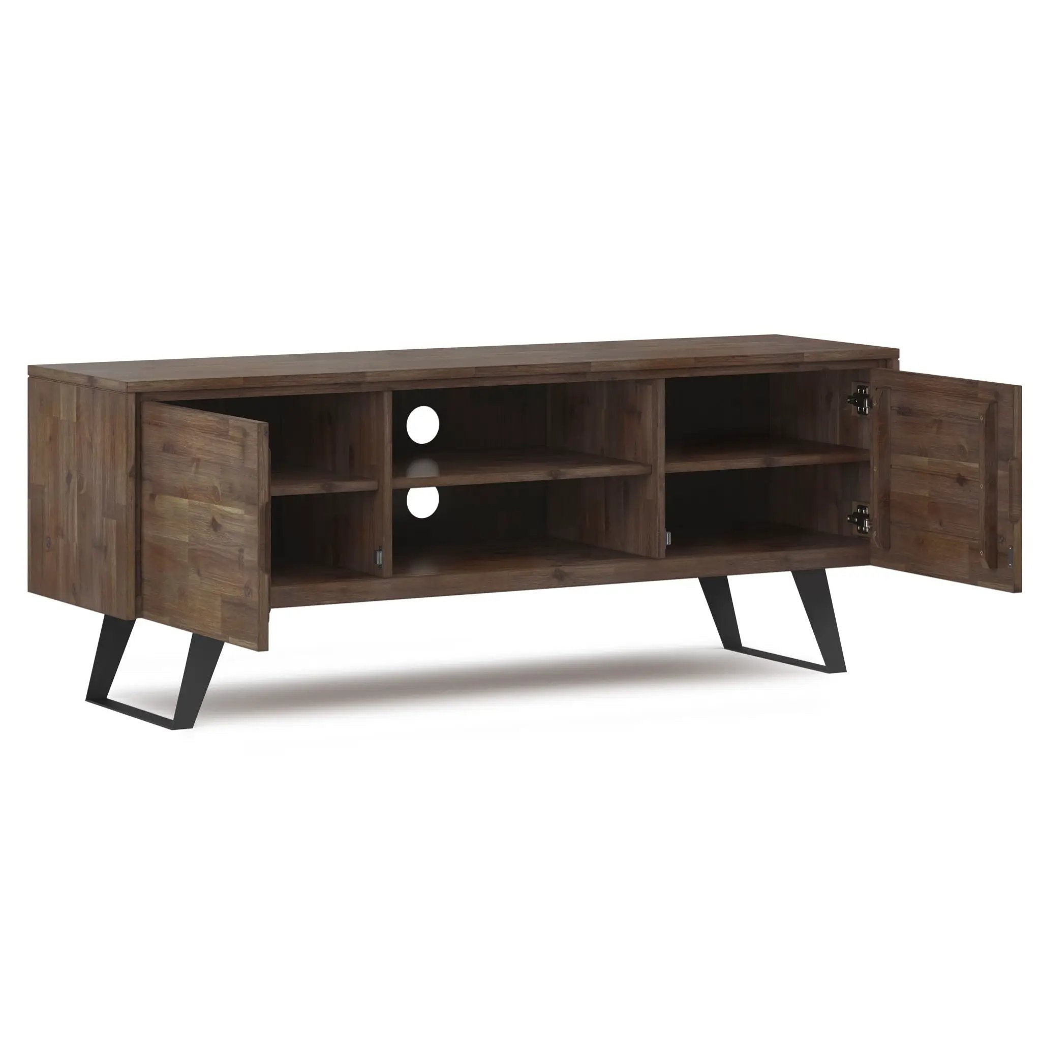 Lowry - TV Media Stand - Rustic Natural Aged Brown by Unique Piece Furniture
