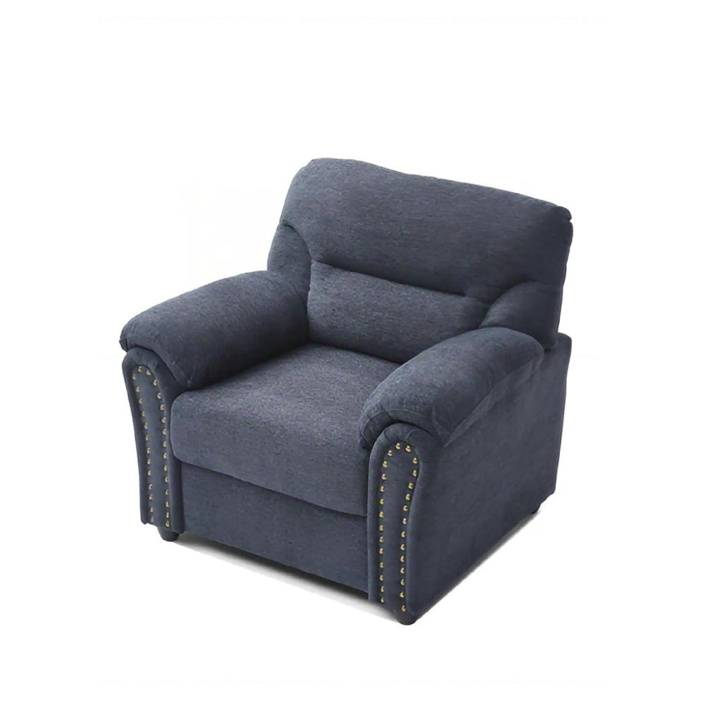 Hamilton - Chair With Hand Applied Nailhead Trim And Pillow Top Arm Cushions by HouseOfZazla