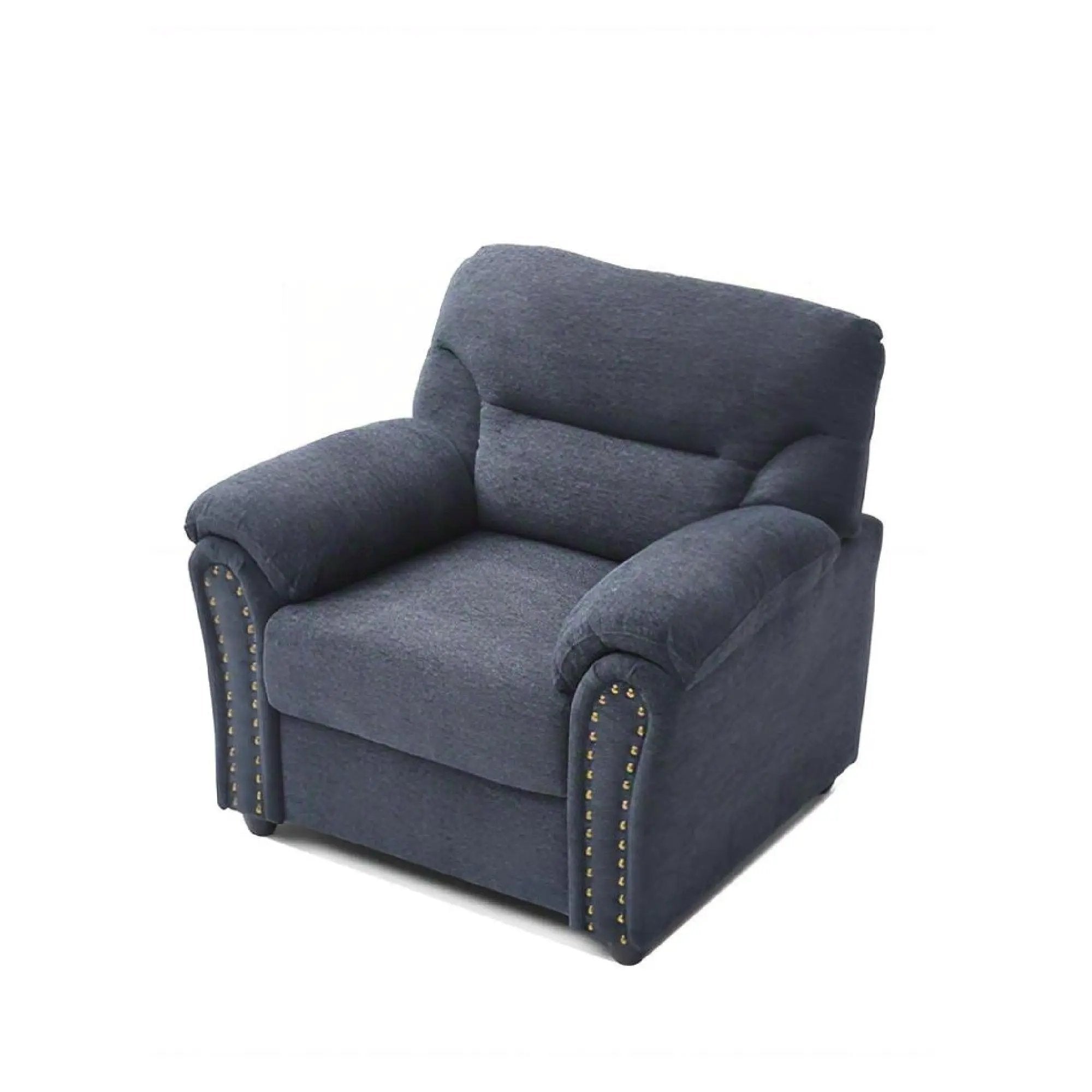 Hamilton - Chair With Hand Applied Nailhead Trim And Pillow Top Arm Cushions by HouseOfZazla