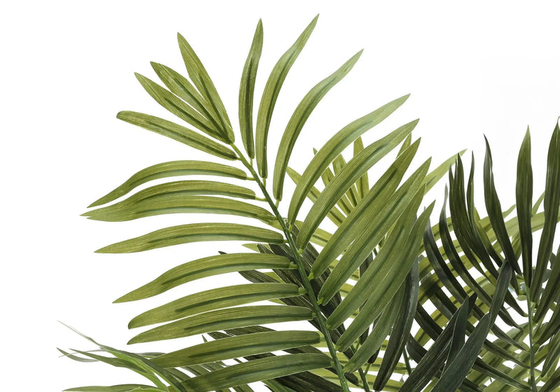 47" Tall, Artificial Plant, Areca Palm Tree, Indoor, Faux, Fake, Floor, Greenery, Potted, Real Touch, Decorative - Green / Black by Unique Piece Furniture