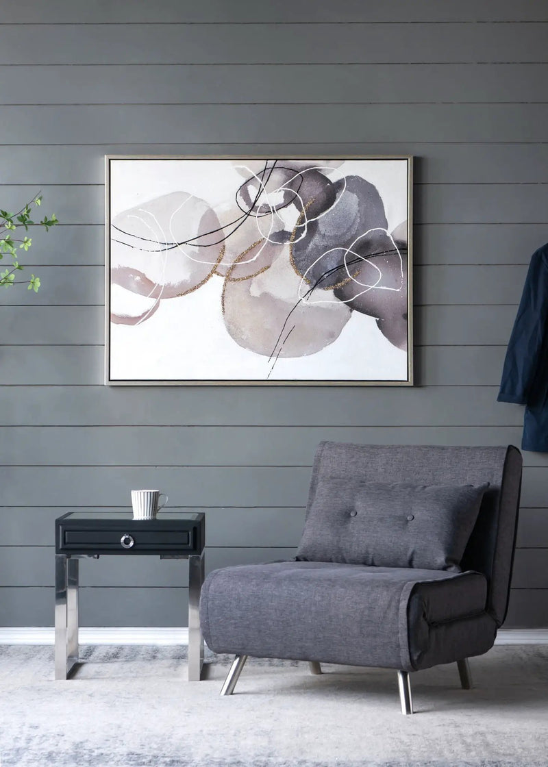Large Modern Oil Painting, Hand Painted Abstract Watercolor Texture - Multicolor by Unique Piece Furniture