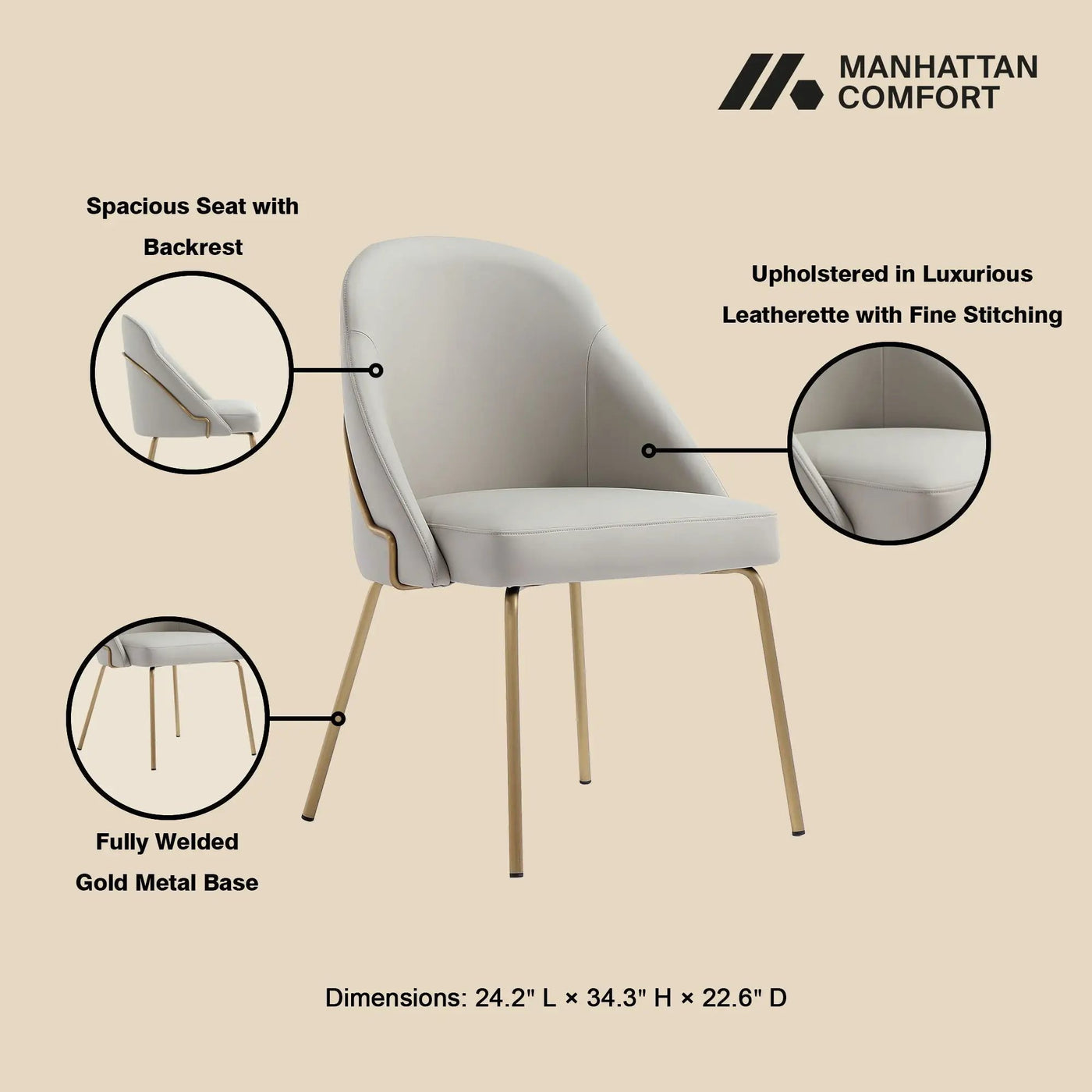 Gracie - Upholstered Dining Chair by HouseOfZazla