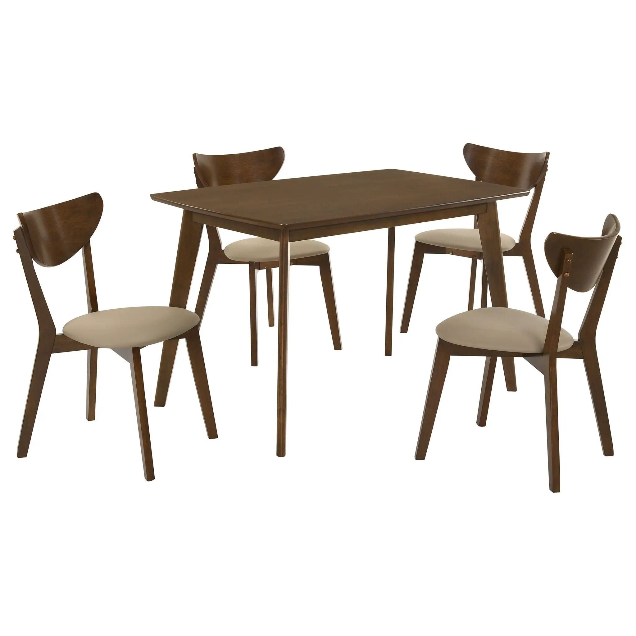 Kersey 5-piece Rectangular Dining Table Set Chestnut by Unique Piece Furniture