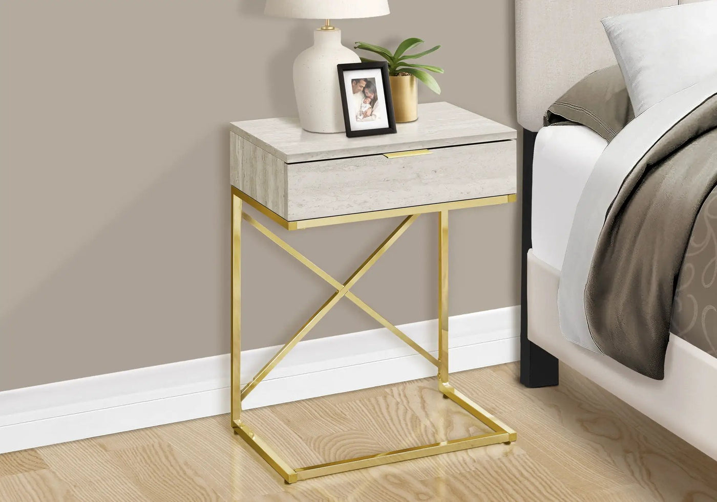 Accent Side Table, Storage Drawer, Spacious Tabletop, Contemporary & Modern by Unique Piece Furniture