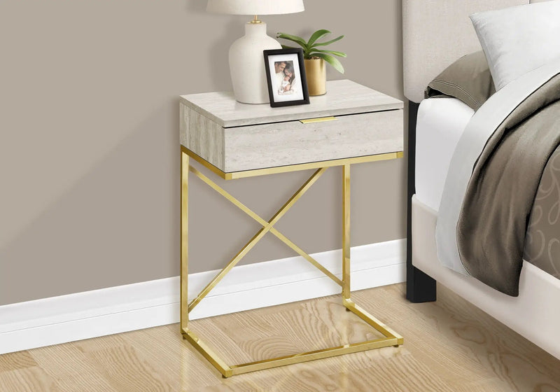 Accent Side Table, Storage Drawer, Spacious Tabletop, Contemporary & Modern by Unique Piece Furniture