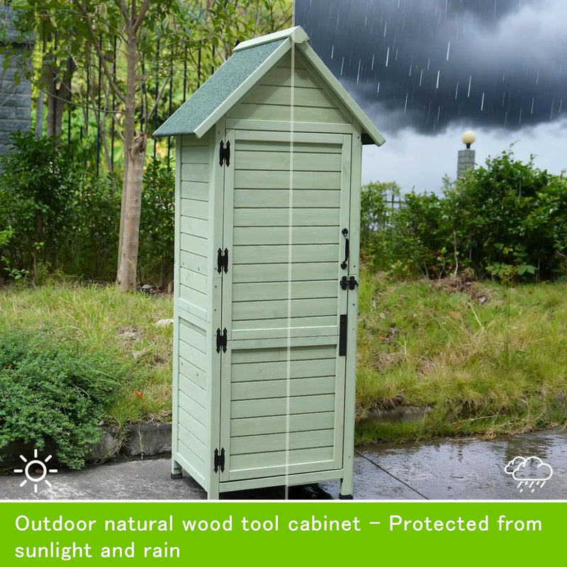 Outdoor Wooden Storage Shed with Lockable Door by HouseOfZazla