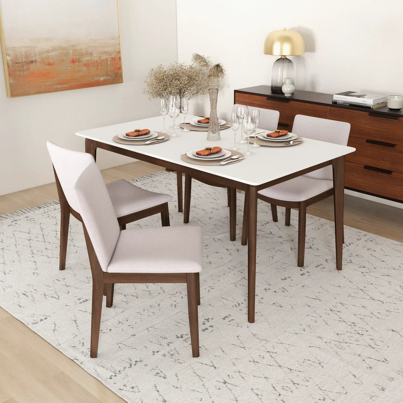 Laura - Mid-Century Modern Solid Wood Dining Chair (Set of 2) by HouseOfZazla
